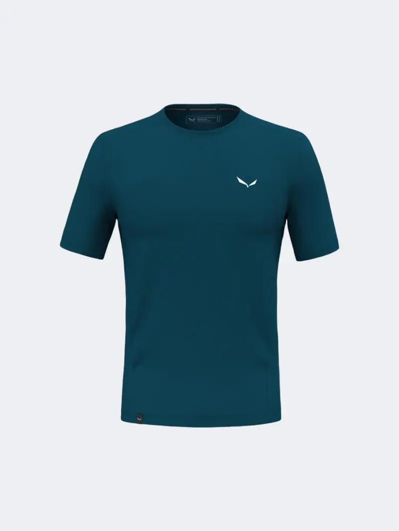 Salewa Puez Merino Hybrid Technical T-Shirt For Men – Pond Blue 1