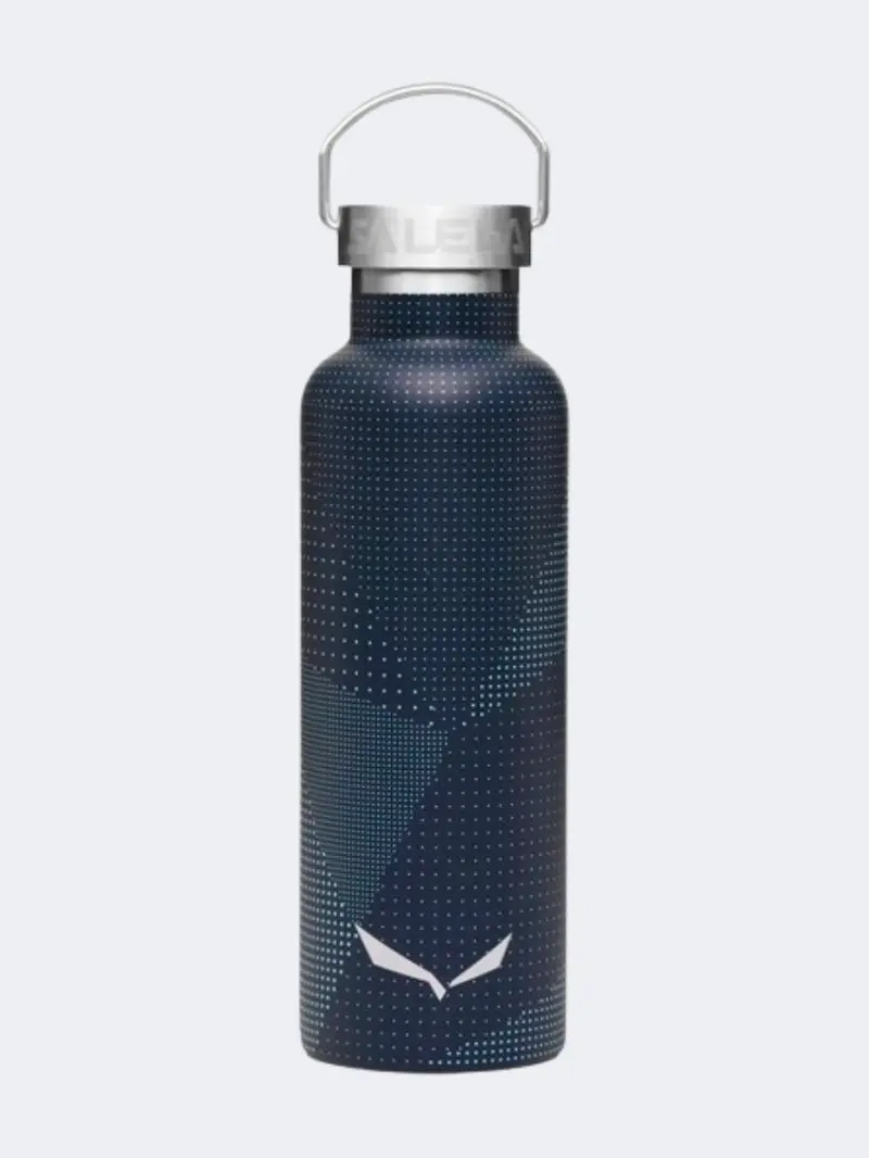 Salewa Valsura Hiking Water Bottle – Navy Blue With Dot Pattern 1