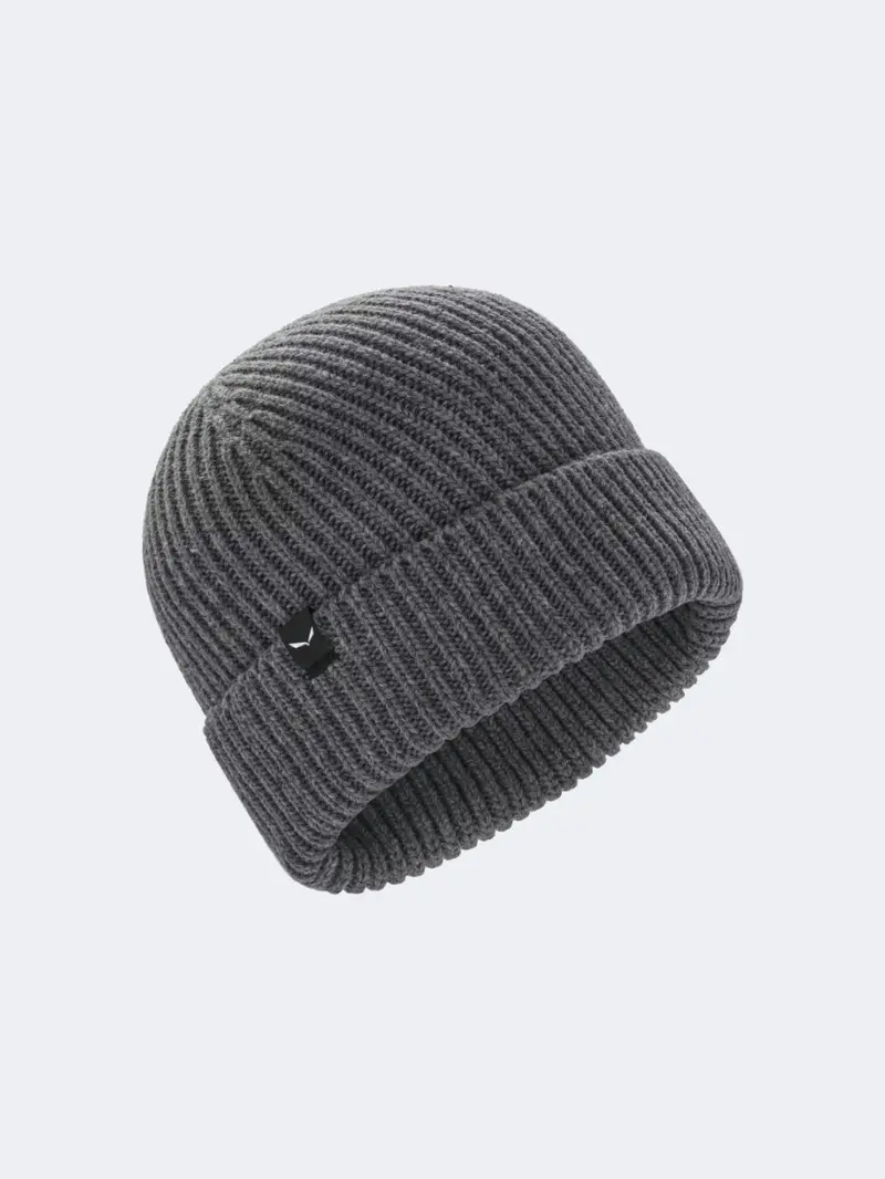 Salewa Zebru Knit Unisex Hiking Beanie – Light Grey Melange 1