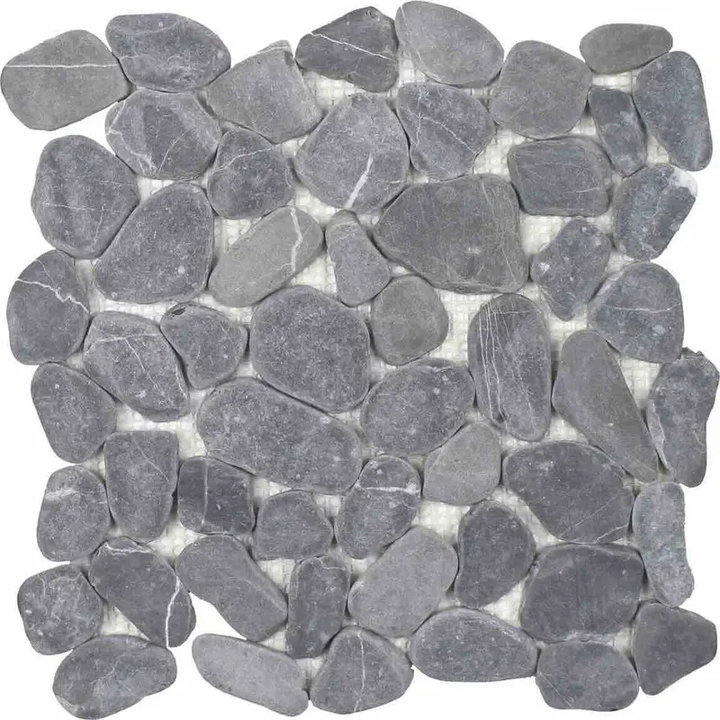 Sapphire Blue Pebble Sliced Mosaic Tile 1