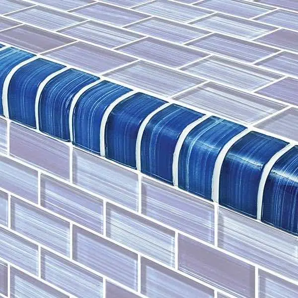 Sea Waters Glass Trim Tile – 1X2 Inch, Sold Per Linear Foot 1
