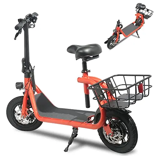 Sehomy Foldable 2-Wheel Electric Scooter With Seat – 450W, 20-Mile Range 1