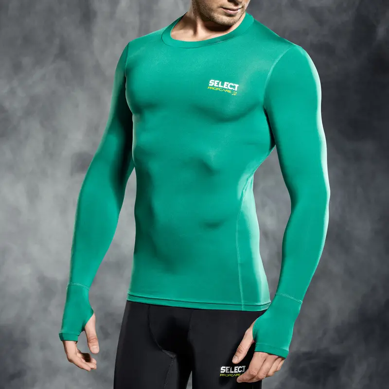 Select Compression T-Shirt In Green – Long Sleeve, S To Xxl 1