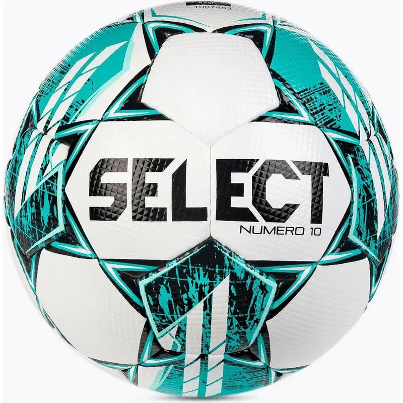 Select Numero 10 Match Ball – White & Turquoise, Size 5 1