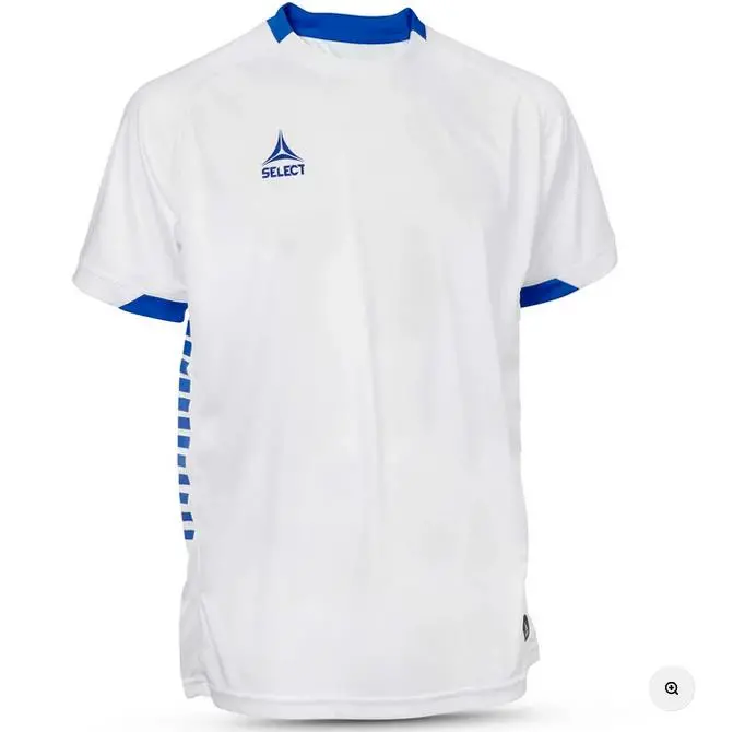Select Spain Player Shirt – Short Sleeve, White & Navy 1