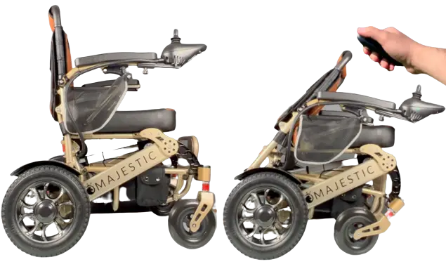 Silver-Frame Automatic Folding Electric Wheelchair For Adult Mobility 1