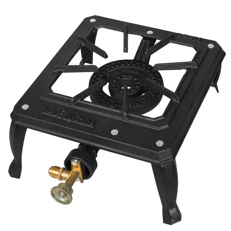 Single-Burner Cast Iron Camping Stove – Portable Propane Gas Grill For Outdoor Cooking 1