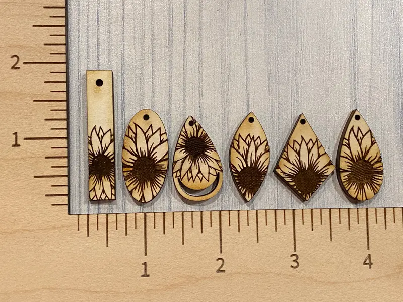 Single Slender Sunflower Earring 1