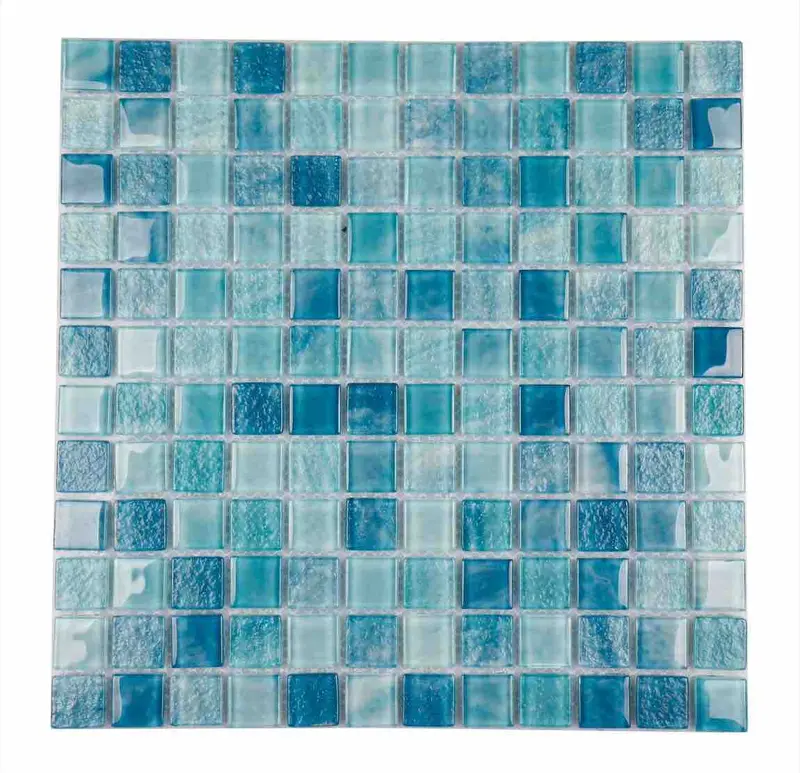 Sky Blue Sea Breeze Glass Tile 1X1 In. Mosaic 1