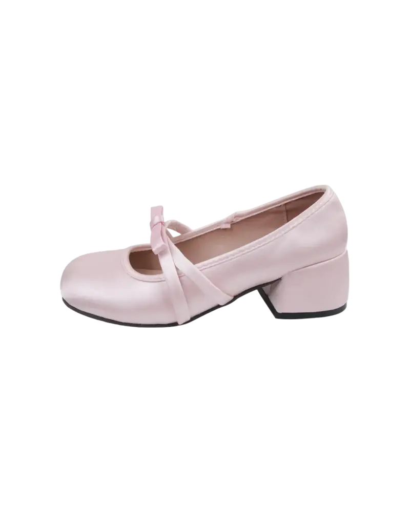 Soft Pink Ballet-Style Flat Pumps 1