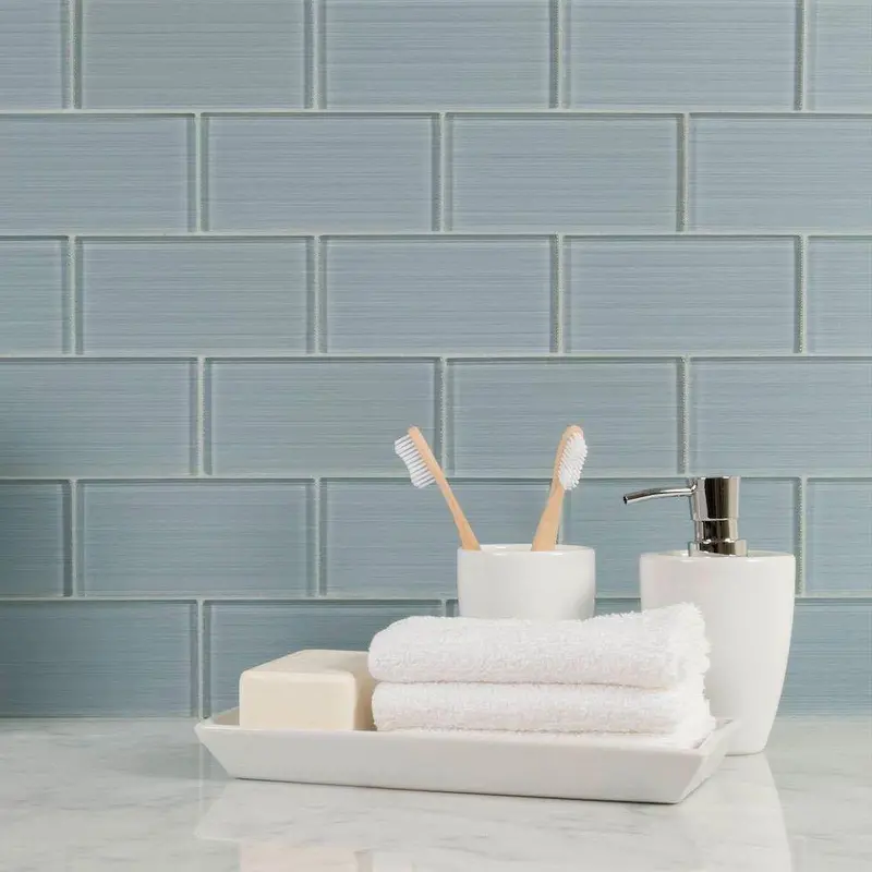 Soft-Tone Textured Glass Subway Tile – 3X6 Inches 1