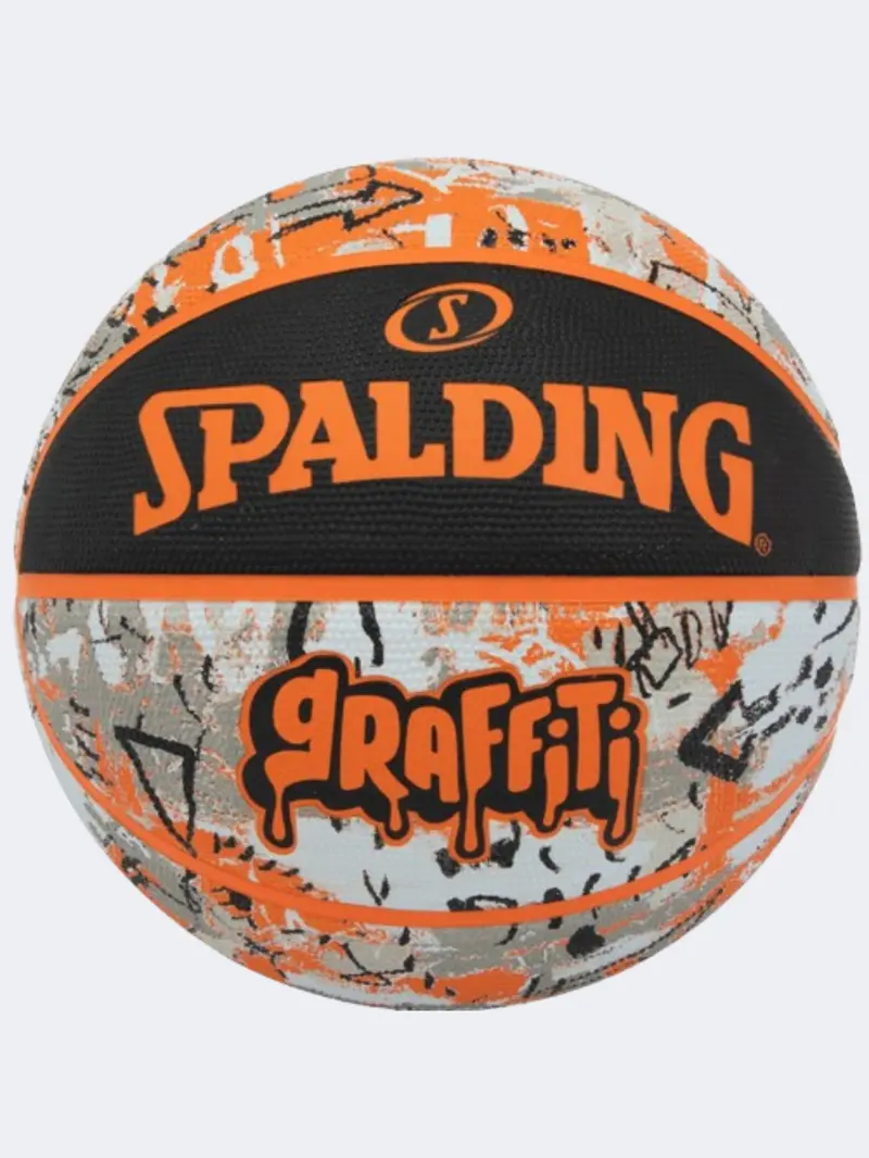 Spalding Graffiti Edition Basketball – Matte Black & Electric Orange 1