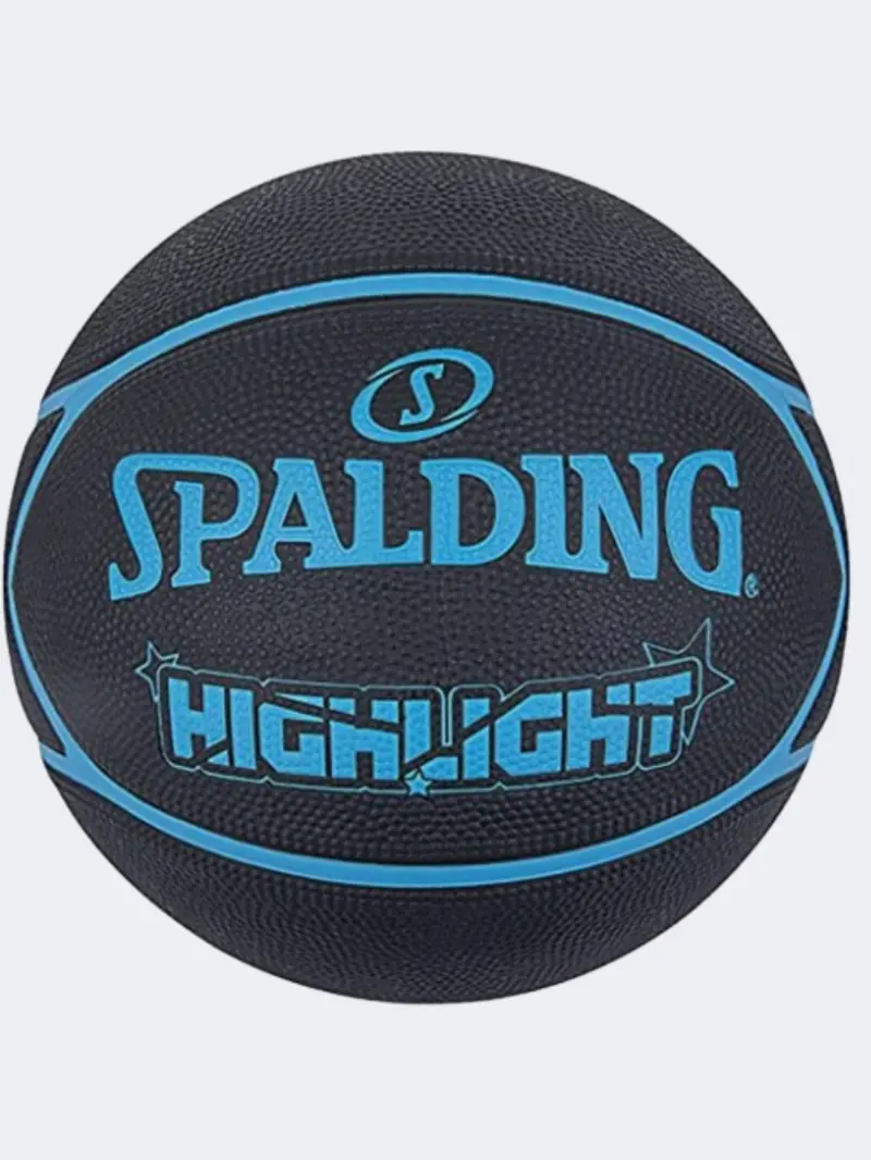 Spalding Highlight Basketball – Sleek Black & Blue Colorway 1