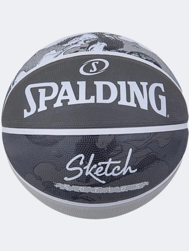 Spalding Sketch Series Composite Basketball – Black & Grey Artistic Finish 1