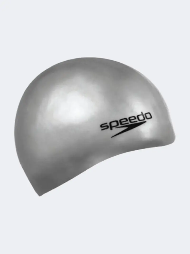 Speedo Silicone Swim Cap – Unisex Grey Head Cover For Aquatic Use 1