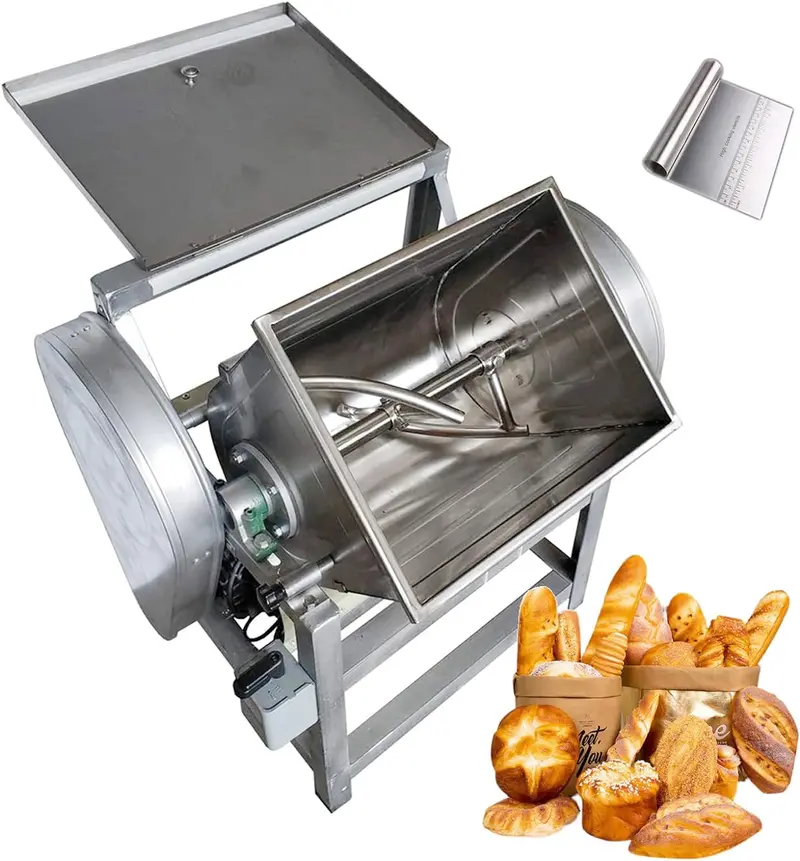 Stainless Steel 30Qt Commercial Dough Mixer — Twisted Dragon Blade Design For Efficient Flour & Pizza Dough Processing 1