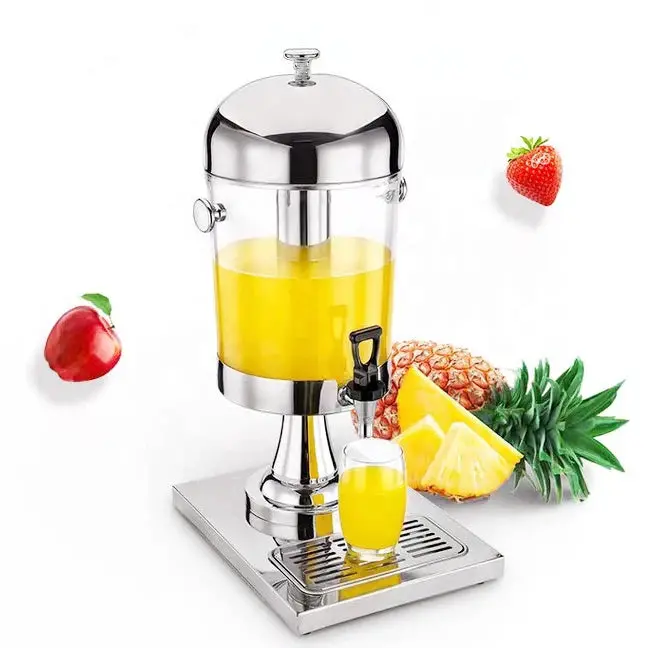 Stainless Steel Beverage Dispenser With Faucet: Chilled Juice And Drink Server For Catering And Events 1