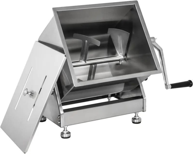 Stainless Steel Tilting Meat Mixer With 15L Capacity For Sausage, Burger, And Seasoning Preparation 1