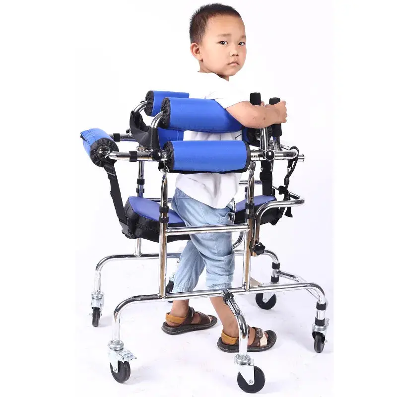 Standalone Standing Frame — 6- Or 8-Wheel Pediatric & Adult Rehab Walker With Anti-Tip Design 1