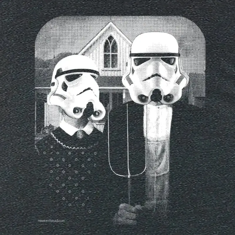 Star Wars Parody Of American Gothic Painting Print 1