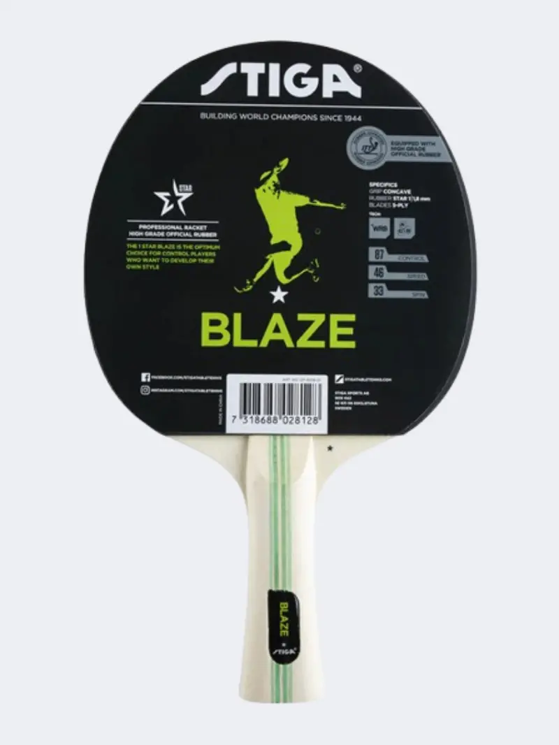 Stiga Blaze Star 1 Table Tennis Blade – Black, Red & Brown 1
