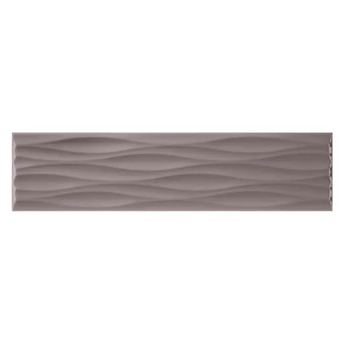 Storm Gray Glossy 4X16 Decorative Wall Tile – Elegance Line 1