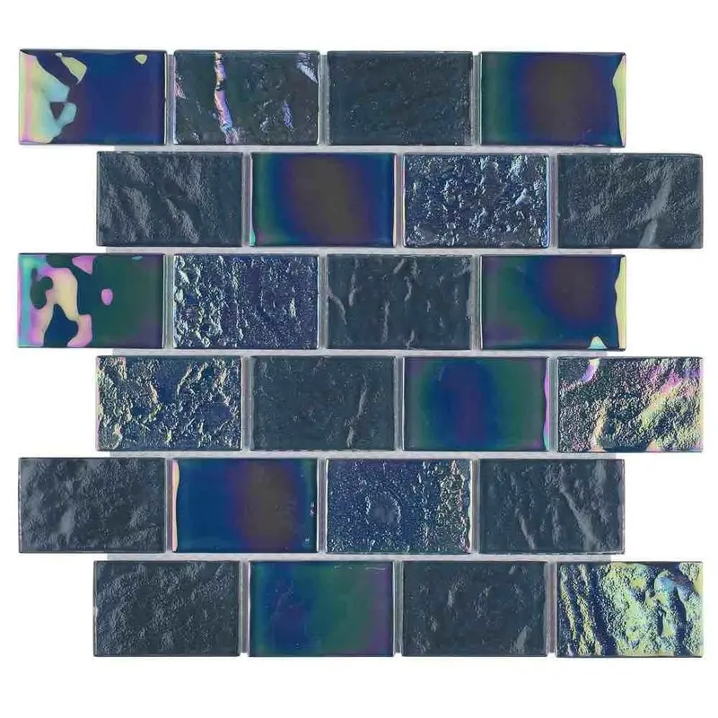 Summer Gray Iridescent Glass Tile – 2 In X 3 In 1