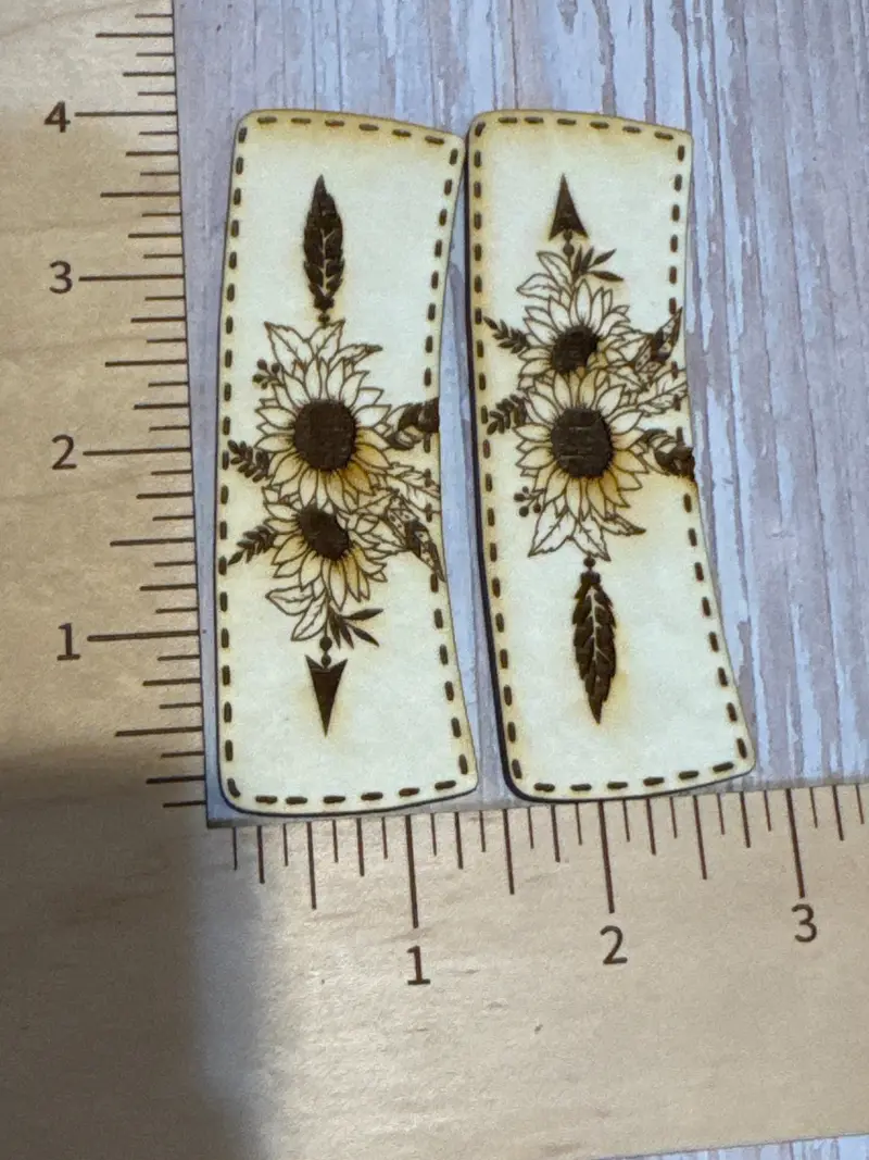 Sunflower-And-Arrow Design Hair Claw Clip 1