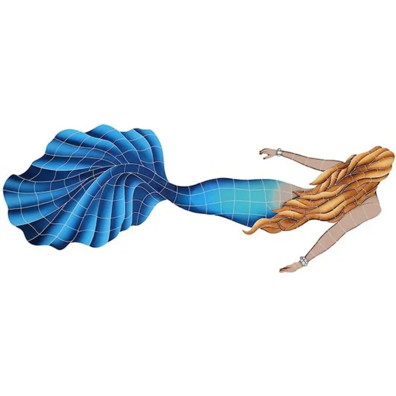 Swimming Mermaid Pool Mosaic Tile – Artistic Underwater Theme 1