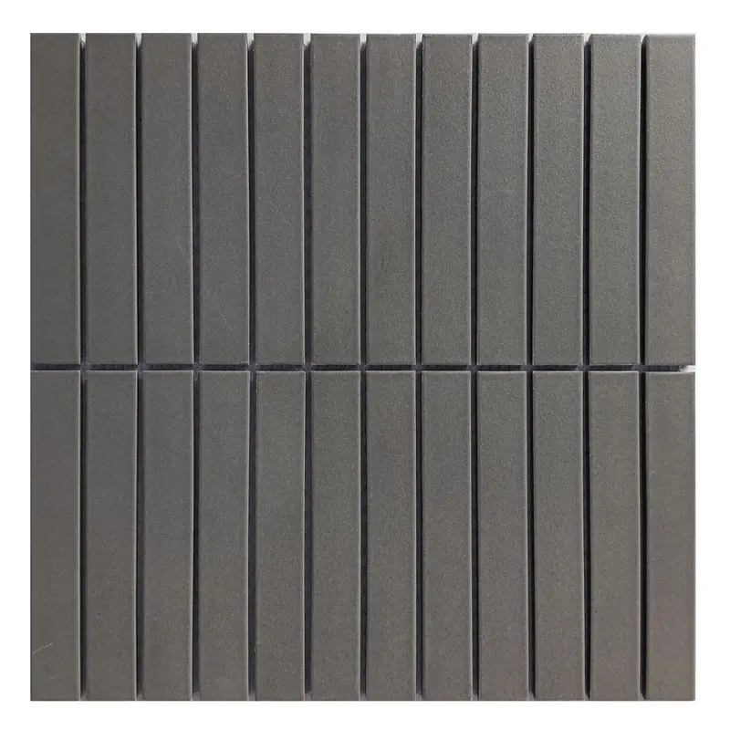 Taupe Stacked Porcelain Mosaic Tile – Matte 12" X 12" 1