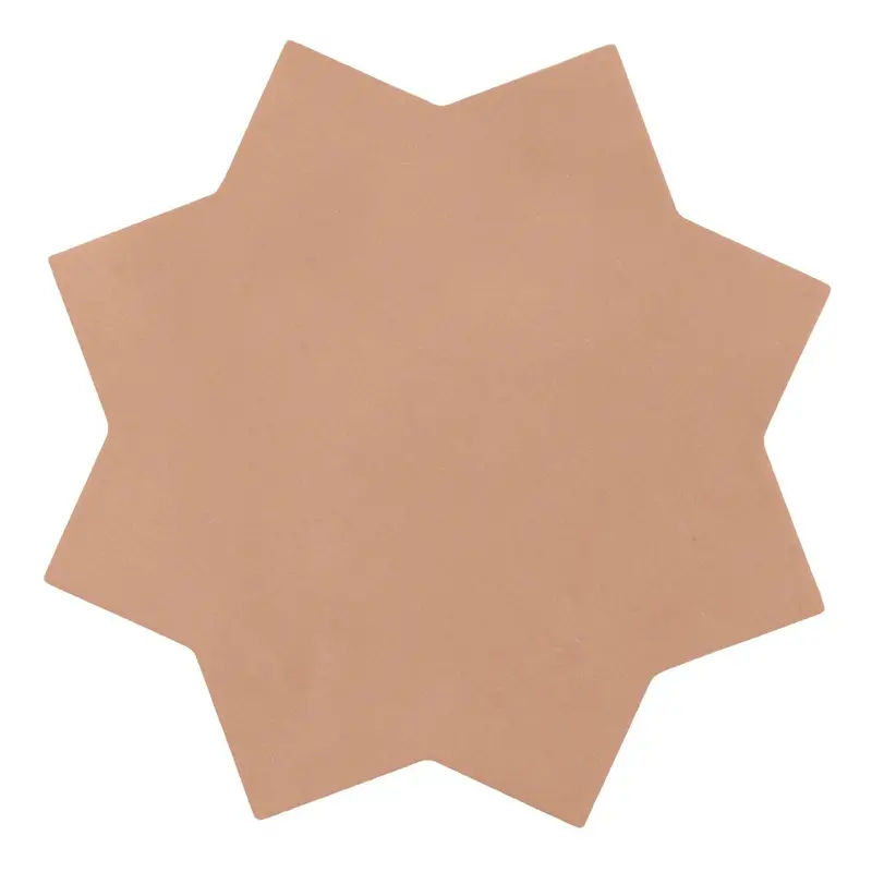 Telouet Star Pattern Terracotta Porcelain Tile – 6X6 In. 1