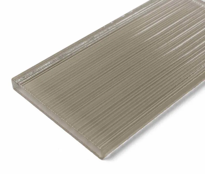 Textured Taupe Glass Subway Tile – 3X6 Inches 1