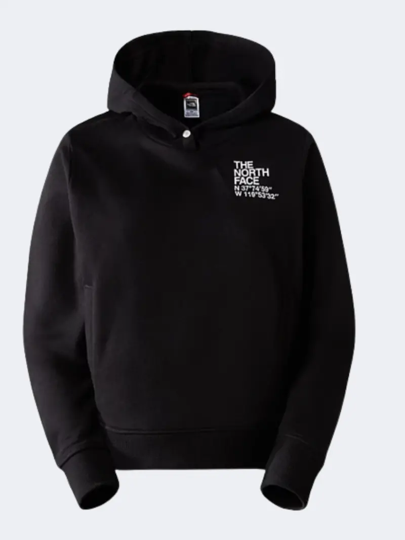 The North Face Coordinates Cropped Hoodie For Women – Black Modern Lifestyle Top 1