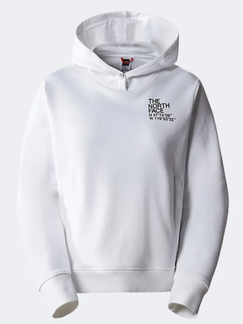 The North Face Coordinates Hoodie For Women – Crisp White Modern Lifestyle Top 1
