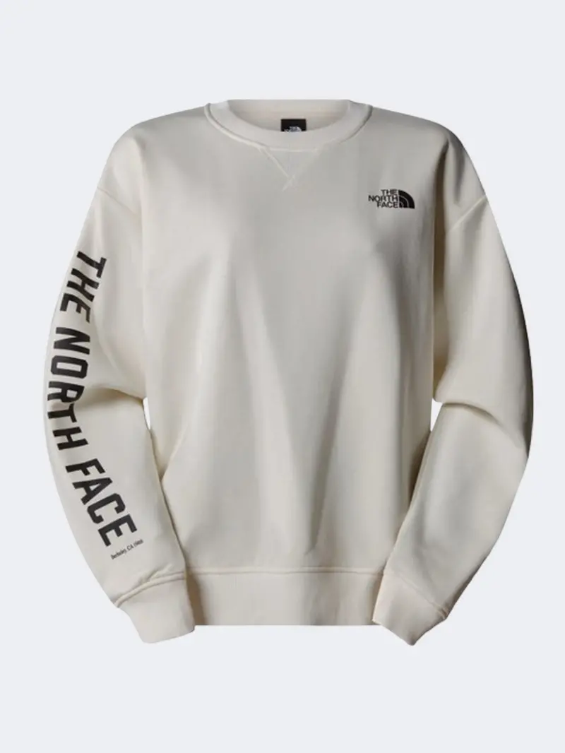 The North Face Crew Varsity White Dune Sweatshirt For Women 1