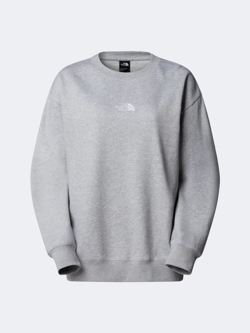 The North Face Essential Oversize Women'S Casual Sweatshirt – Light Grey Heather 1