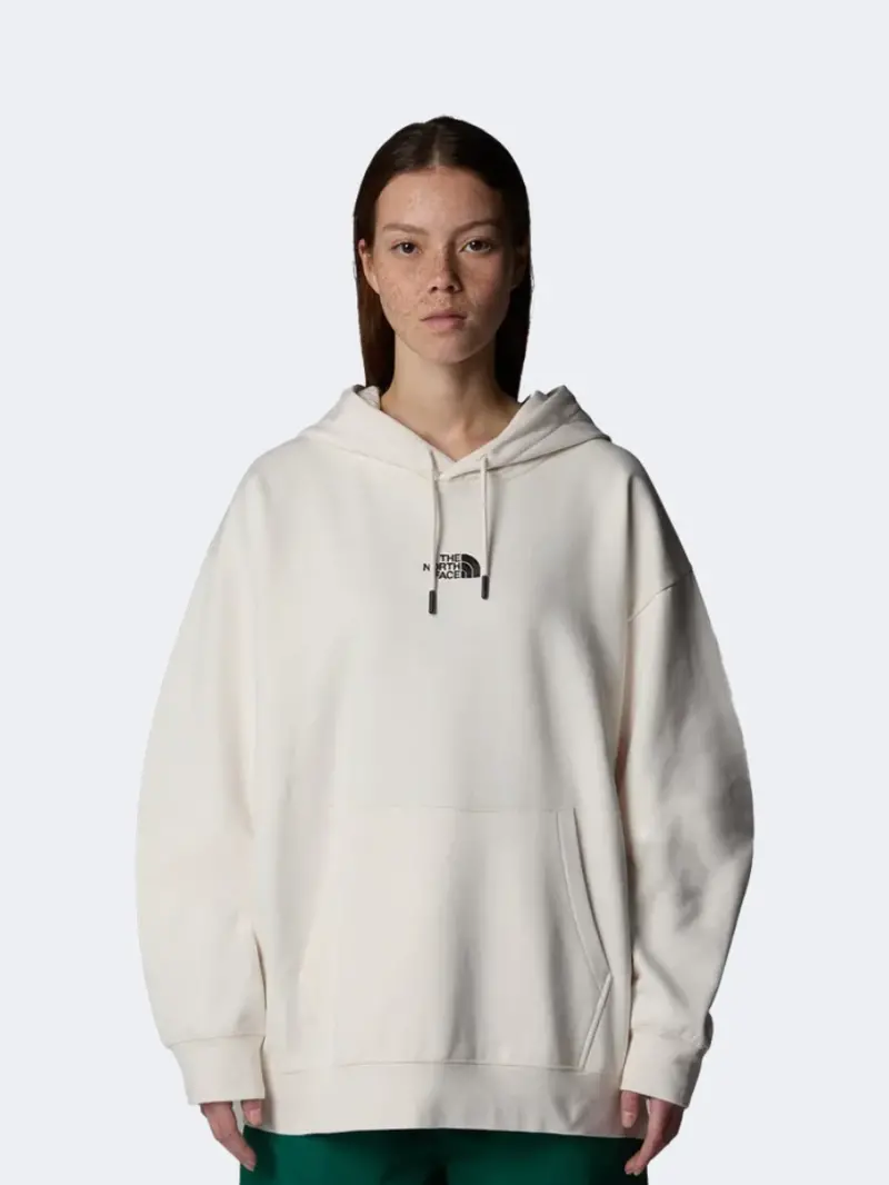 The North Face Essential Oversized Women'S Casual Hoodie – White Dune 1