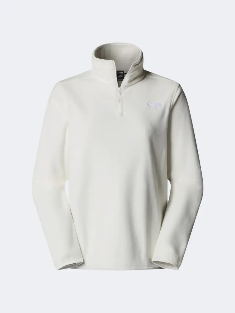 The North Face Glacier 1/4-Zip Fleece For Women – White Dune 1