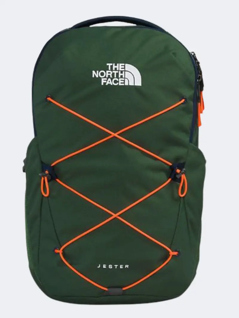 The North Face Jester Unisex Hiking Daypack – Pine, Navy, And Orange 1