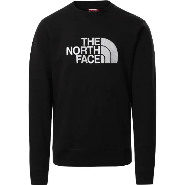 The North Face Men'S Drew Peak Long-Sleeve T-Shirt In Black And White 1