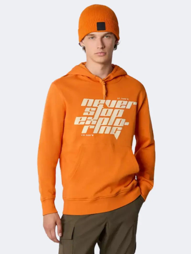 The North Face Men'S Essential Graphic Hoodie In Mandarin Orange 1