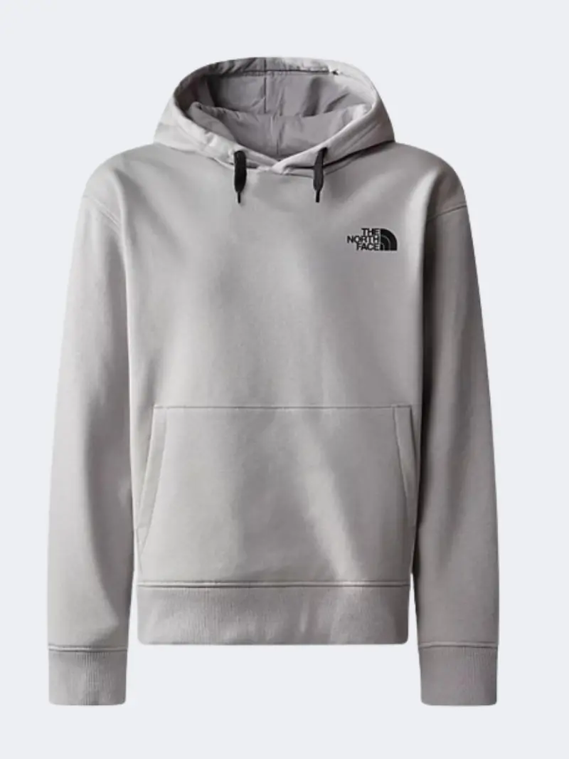 The North Face Mountain Line Hoodie For Boys – Meld Grey Casual Lifestyle Top 1