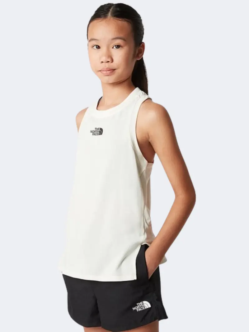 The North Face Never Stop Girls' Hiking Tank Top – White Dune 1