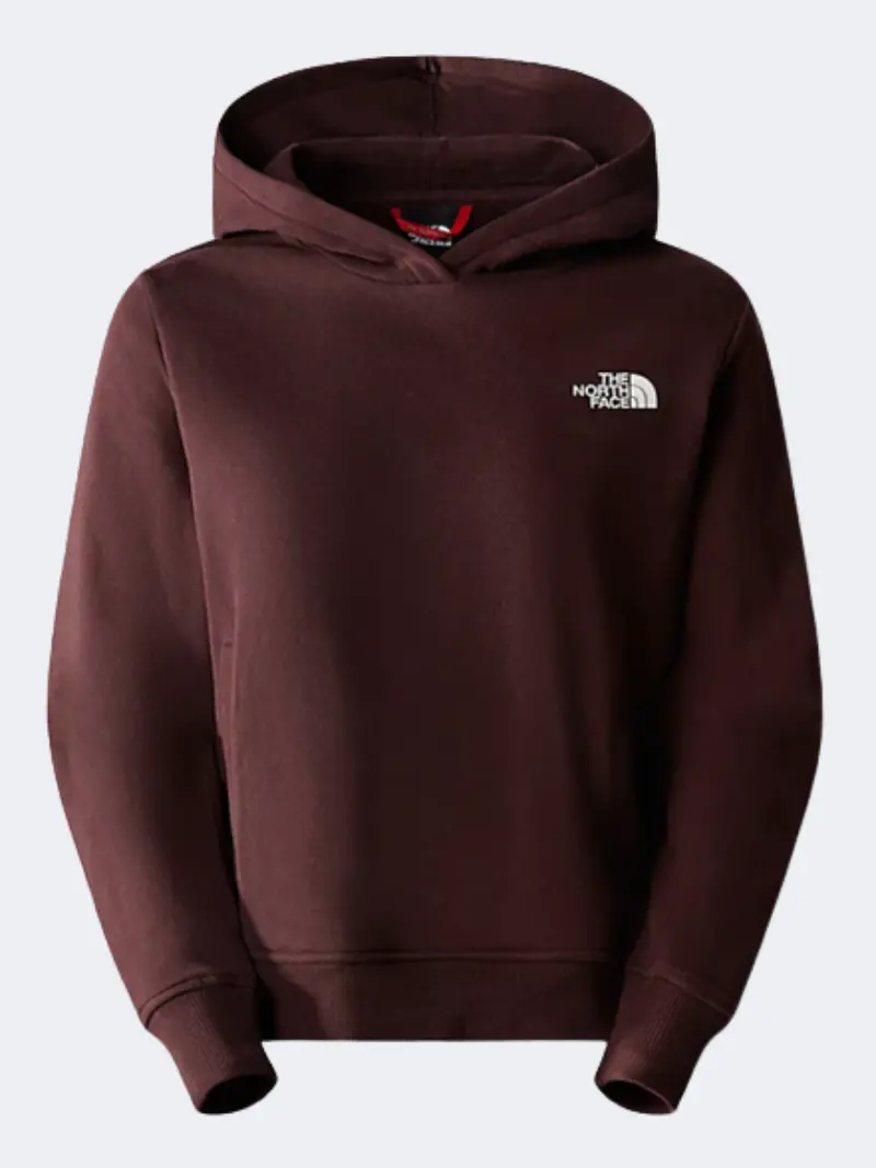 The North Face Nuptse Face Hoodie For Women – Coal Brown Lightweight Casual Outerwear 1