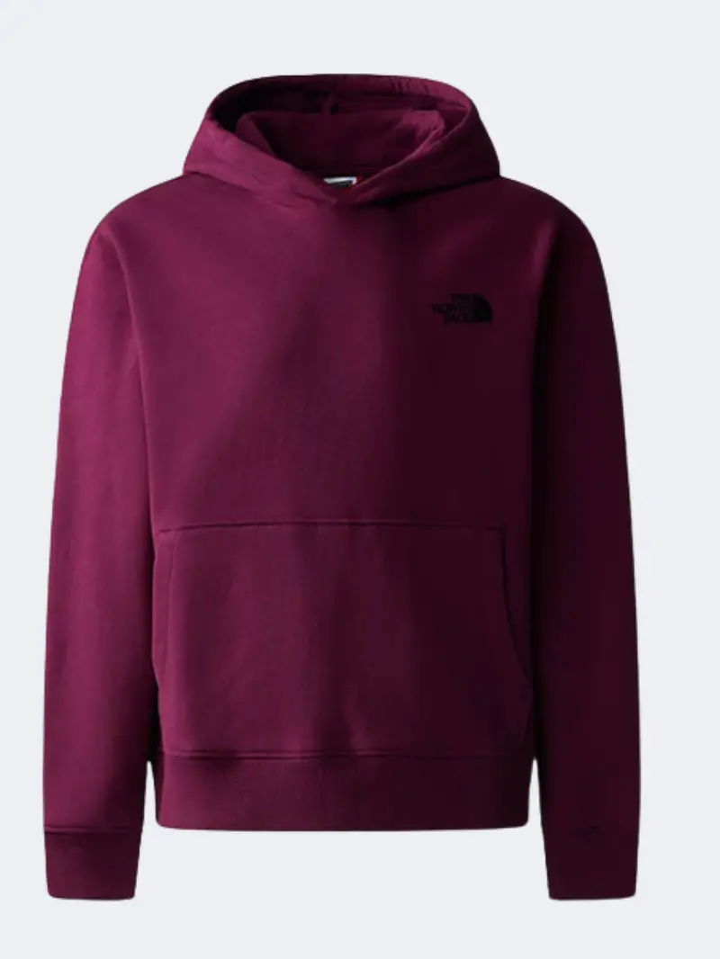 The North Face Oversized Kids' Casual Hoodie – Boysenberry (Boys' Fit) 1