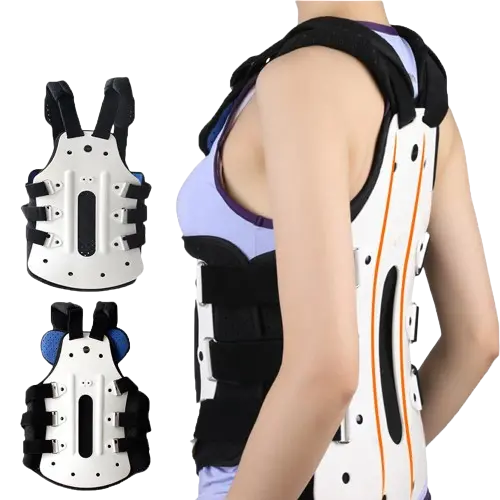 Thoracolumbar Back Brace With Adjustable Support For Kyphosis, Scoliosis, Osteoporosis, And Post-Operative Recovery 1