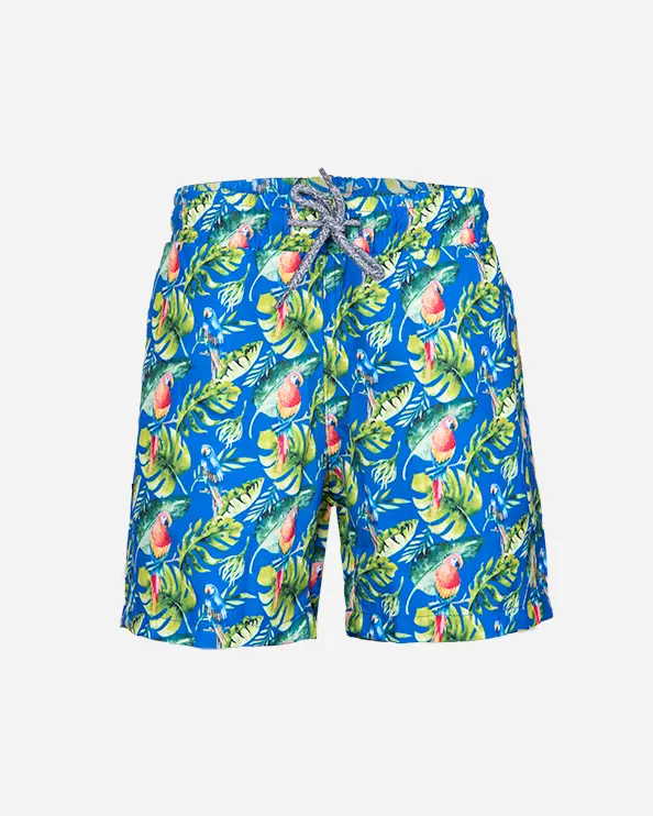 Top Ten Boys’ Swim Shorts – Blue & Green Pattern 1