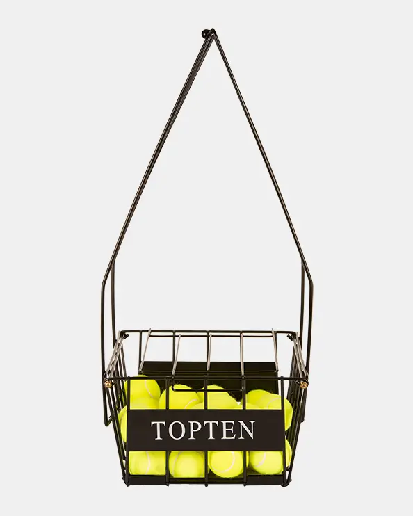 Topten Heavy-Duty Tennis Ball Basket – Black & Yellow, 72Cm Height 1