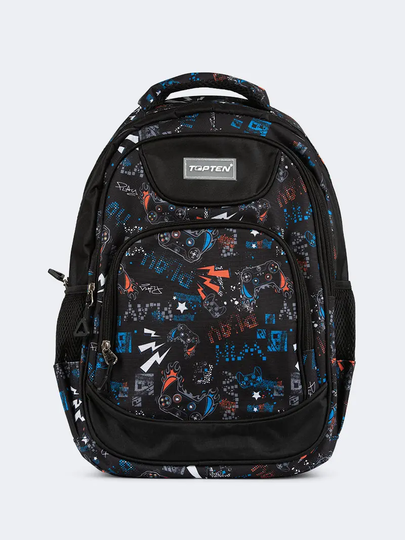 Topten Ultimate Printed Backpack – Bold Blue Design For Students 1