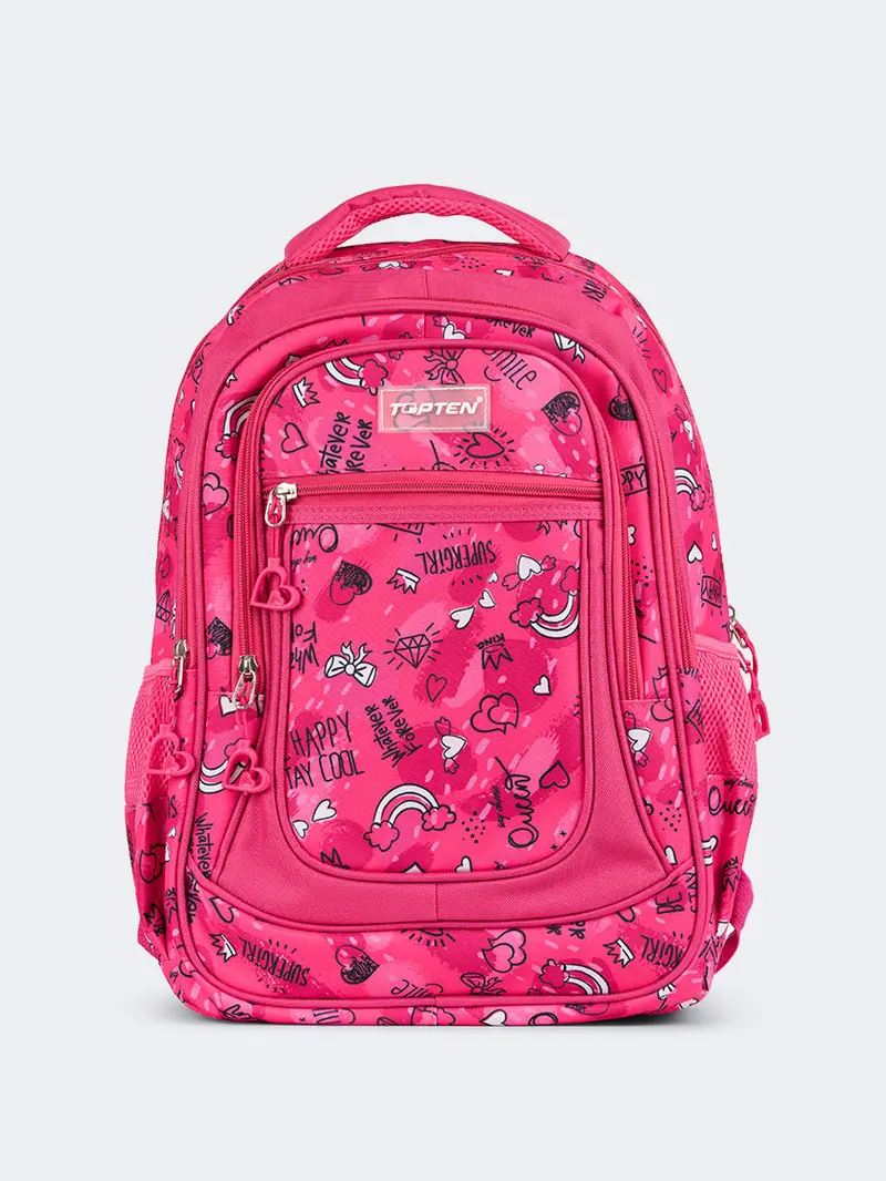Topten Ultimate Stars Backpack – Pink Back-To-School Bag For All Genders 1